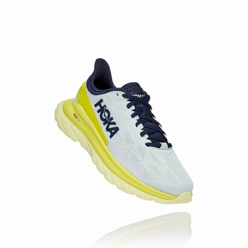 Hoka One One MACH 4 Road Running Shoes For Women India Grey/Green IN-9710